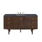 James Martin Vanities Amberly 60in Single Vanity, Mid-Century Walnut w/ 3 CM Charcoal Soapstone Top 670-V60S-WLT-3CSP - alternate 1